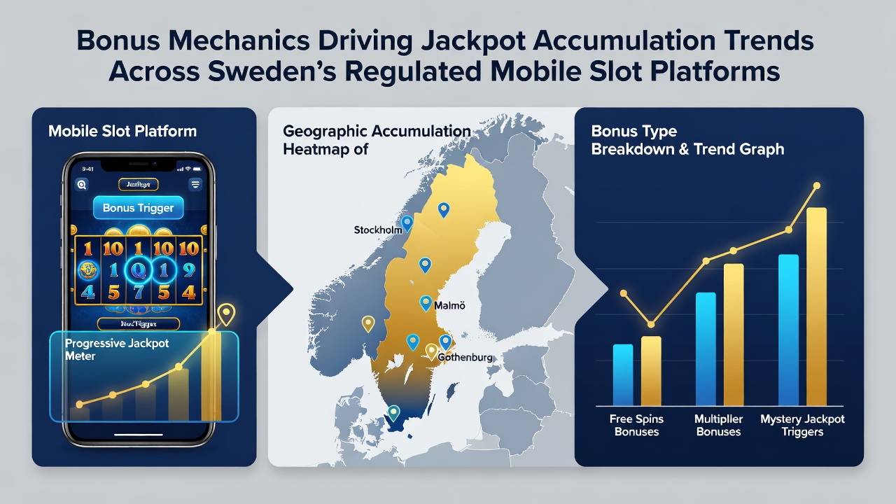 Diagram showing mobile slot bonus flows into Swedish jackpot accumulation